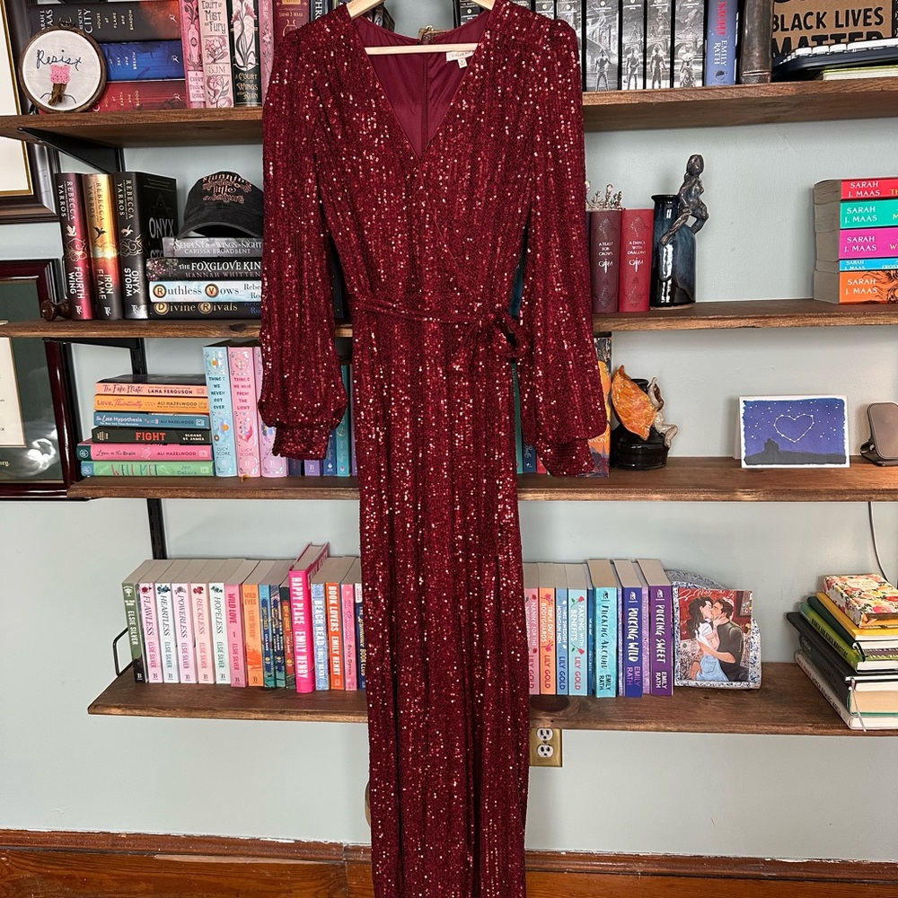 Red Sequin Jumpsuit